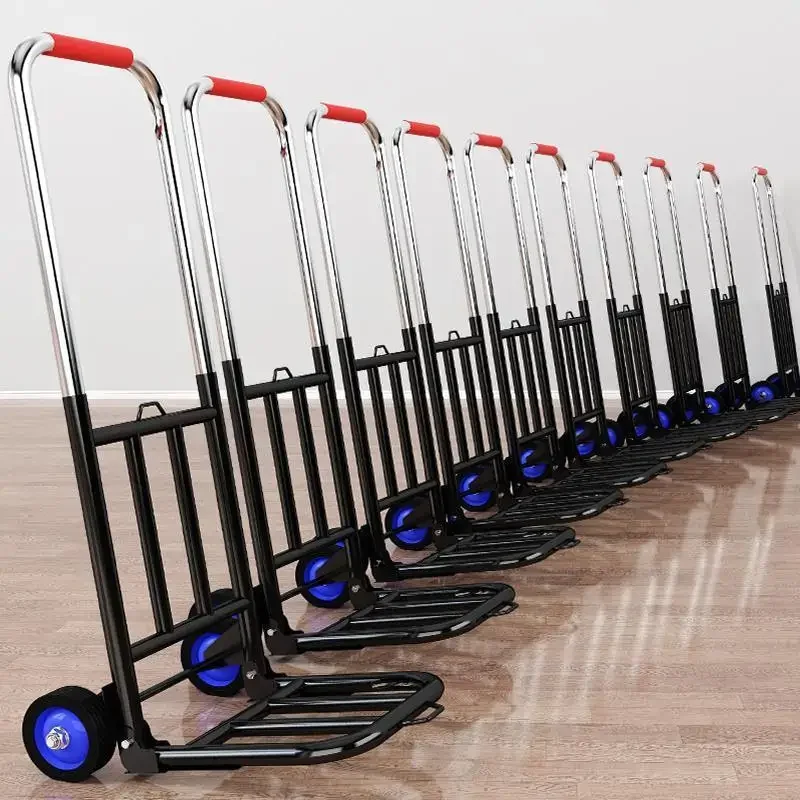 

Folding Portable Trolley Cart for Supermarket, Elderly Luggage, Grocery, 90x42x27cm