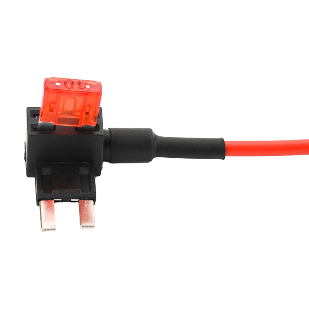 Gaqqee Portafusibile per lama per auto 12V Adattatore TAP aggiuntivo per circuito Micro Mini Fusibile automobilistico con lama APM ATM standard con filo fusibile 10A