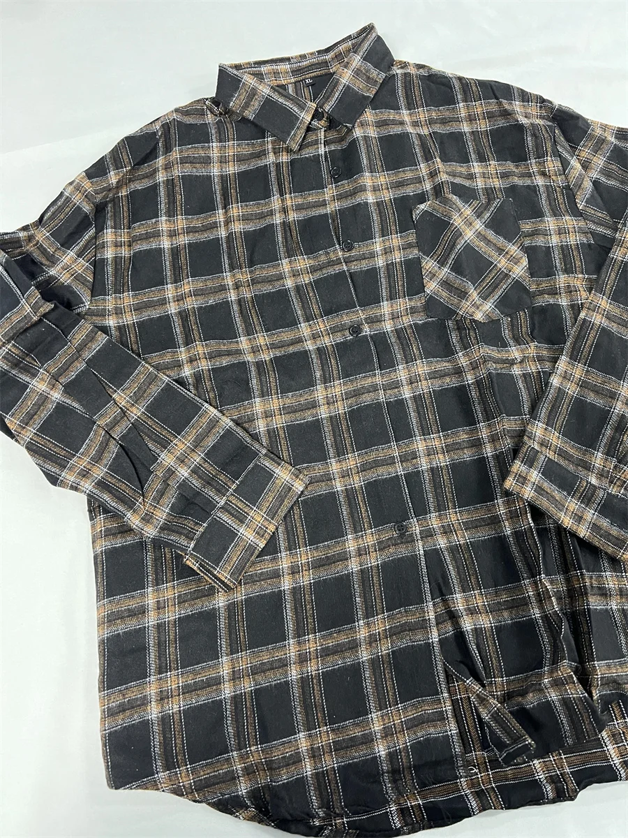 Camicie vintage da donna modello scozzese stile coreano moda allentata tutto-fiammifero primavera top femminili studenti popolare quotidiano giovane outfit