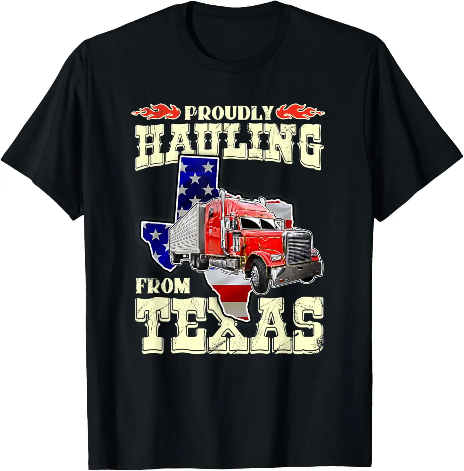

Футболка Trucker Proudly Hauling From Texas