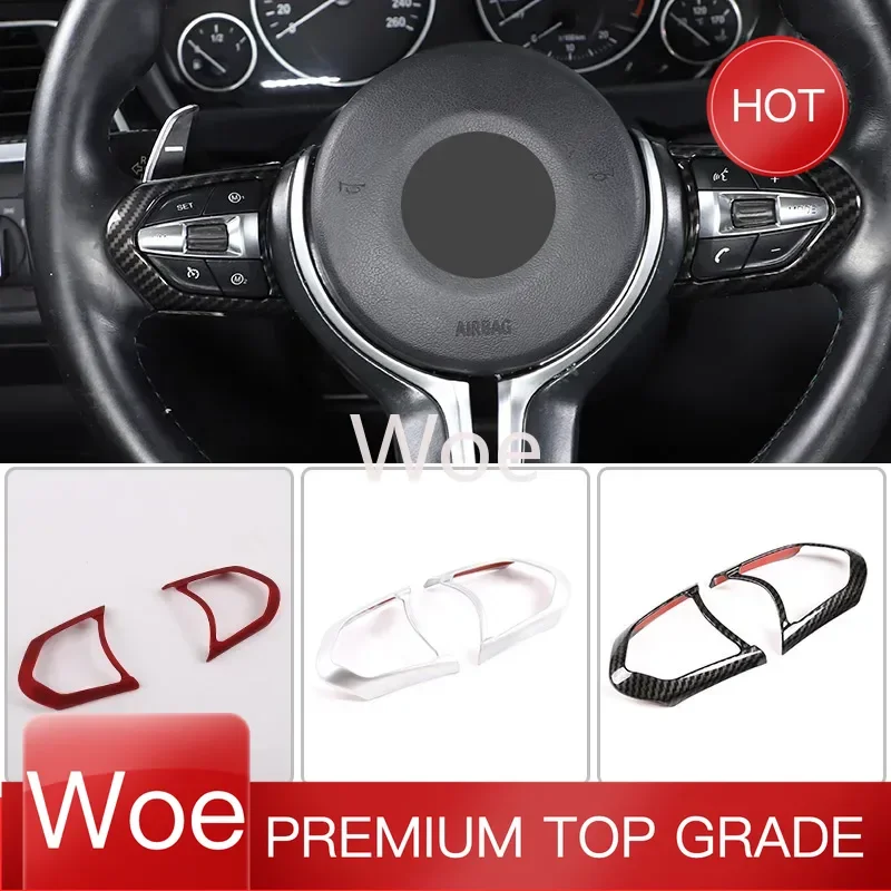 WoeRed For BMW F20 F22 F21 F30 F32 F33 F36 F06 F12 F13 X5 F15 X6 F16 M-Sport ABS Steering Wheel Decoration Frame Trim
