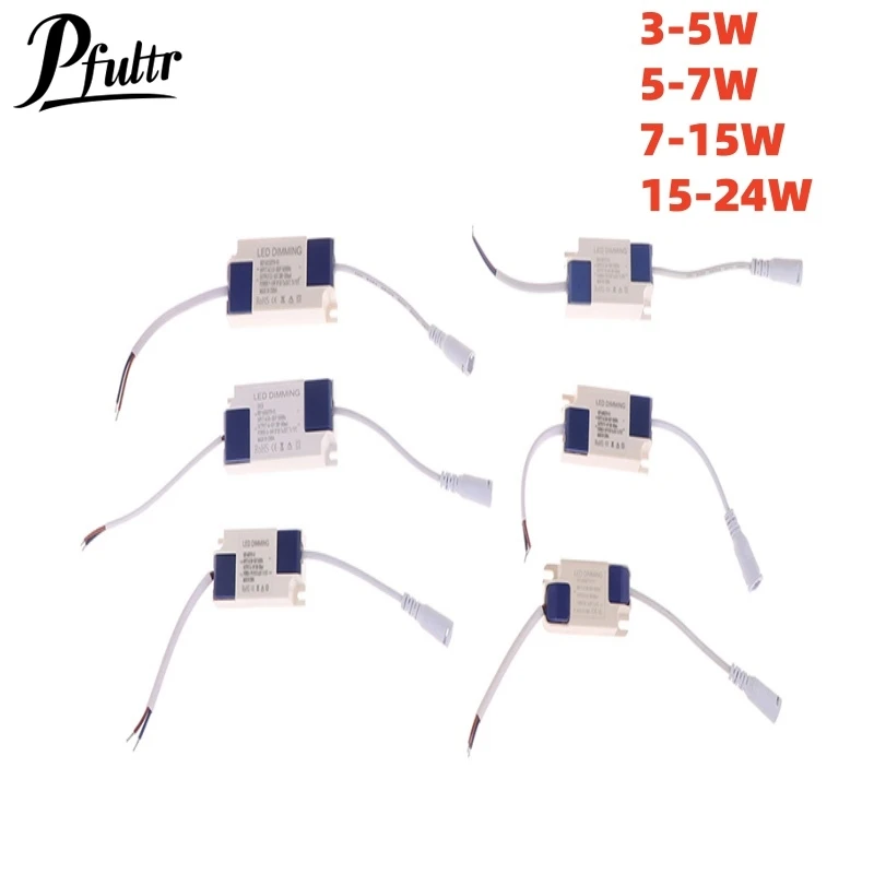 Dimmable 3-5W 5-7W 7-15W 15-24W 85-265V Power Supply LED Driver Adapter Transformer 280-300mA For LED Recessed Ceiling Downlight