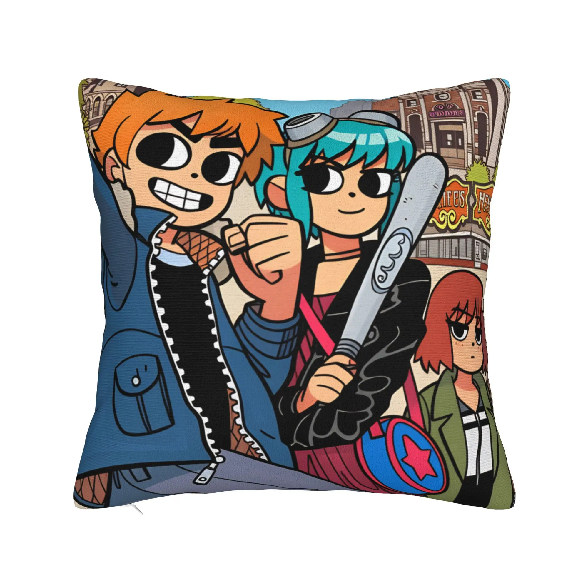Scott Pilgrim Vs The World Anime Pillow Case  Square Pillow Cover For Wedding Party Home Decor Cute Funny Pillowcases