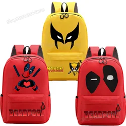 Deadpool & Wolverine Kids Backpack Back To School Bookbag Marvel Cartoon Print Schoolbag Stationary Supplies Back Pack Bag Gift