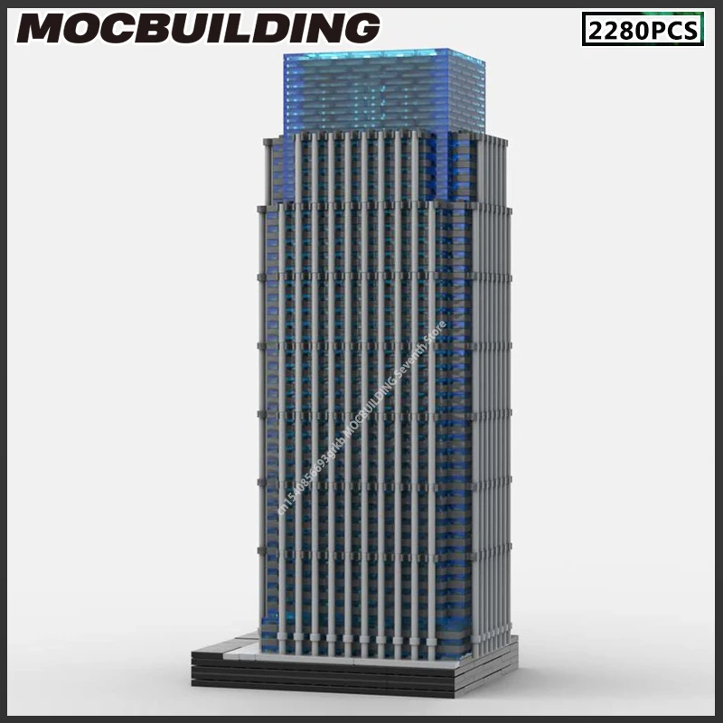 1:650 Schaal Moc Bouwstenen 25 Kanarie Wharf Model Stad Architectuur Technologie Bricks Monteren Display Collectie Speelgoed Geschenken