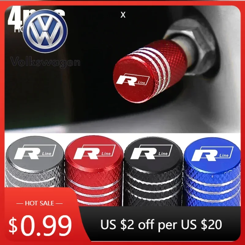 

Новинка 2026: Горячая распродажа! 4 шт. колпачков на ниппель для колесных дисков Volkswagen (R-line, GOLF, POLO, Jetta, GTI, Touran, GTE)