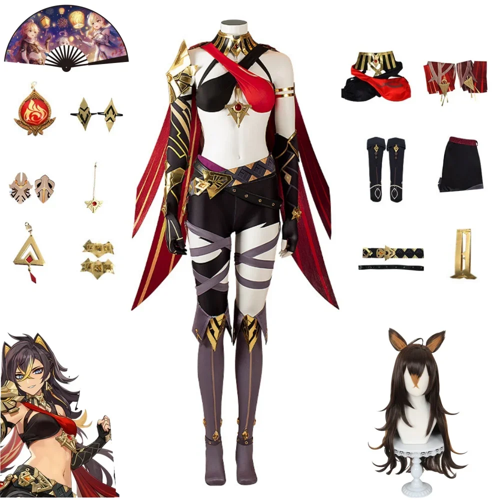 

In Stock Dehya Cosplay Game Genshin Impact Dehya Cosplay Costume DokiDoki-SR Cosplay Christmas Costume Sumeru Plus size