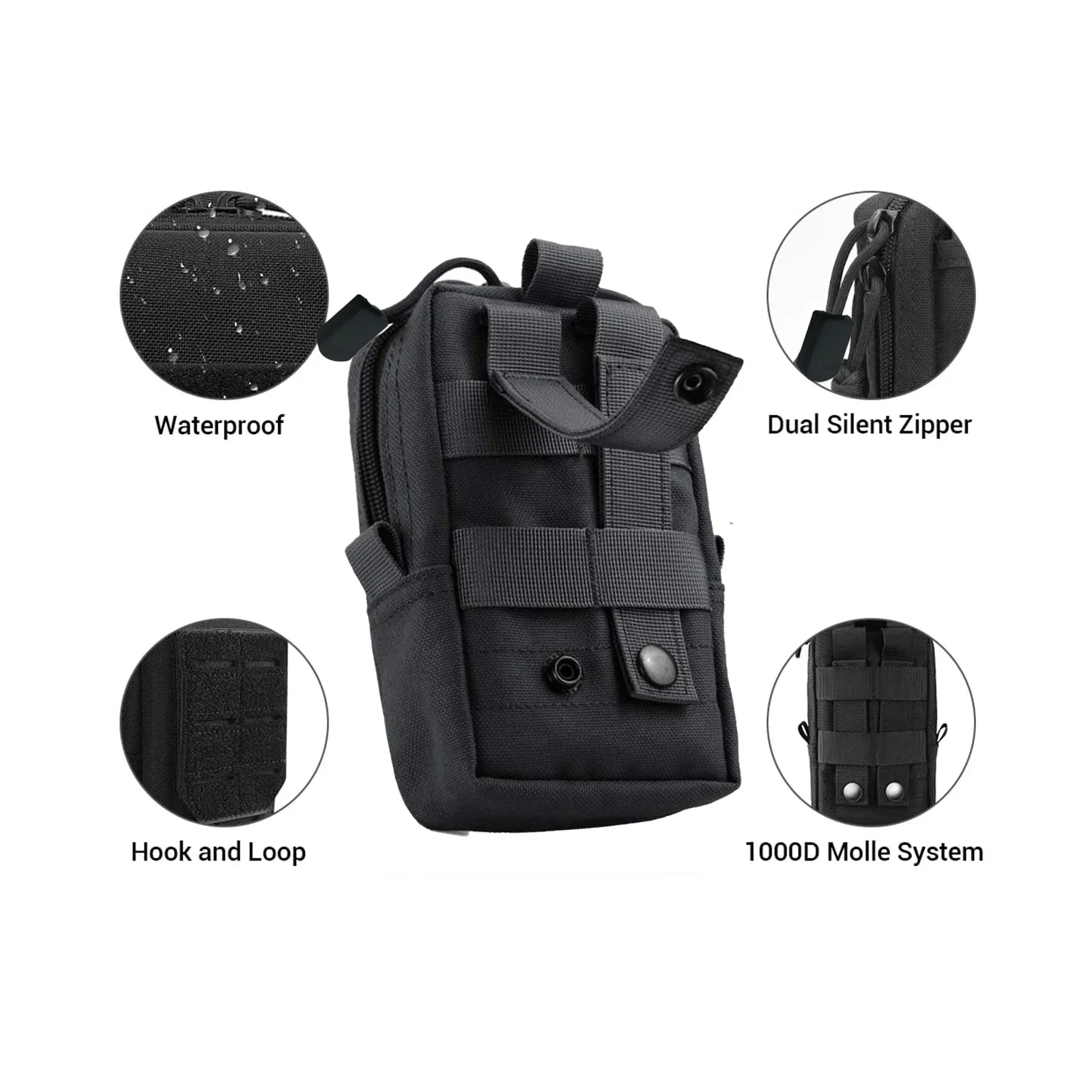 Tactical Molle Pouch Waist Bag Outdoor Men EDC Tool Pouches Utility Gadget Organizer Vest Fanny Pack Purse Mobile Phone Case