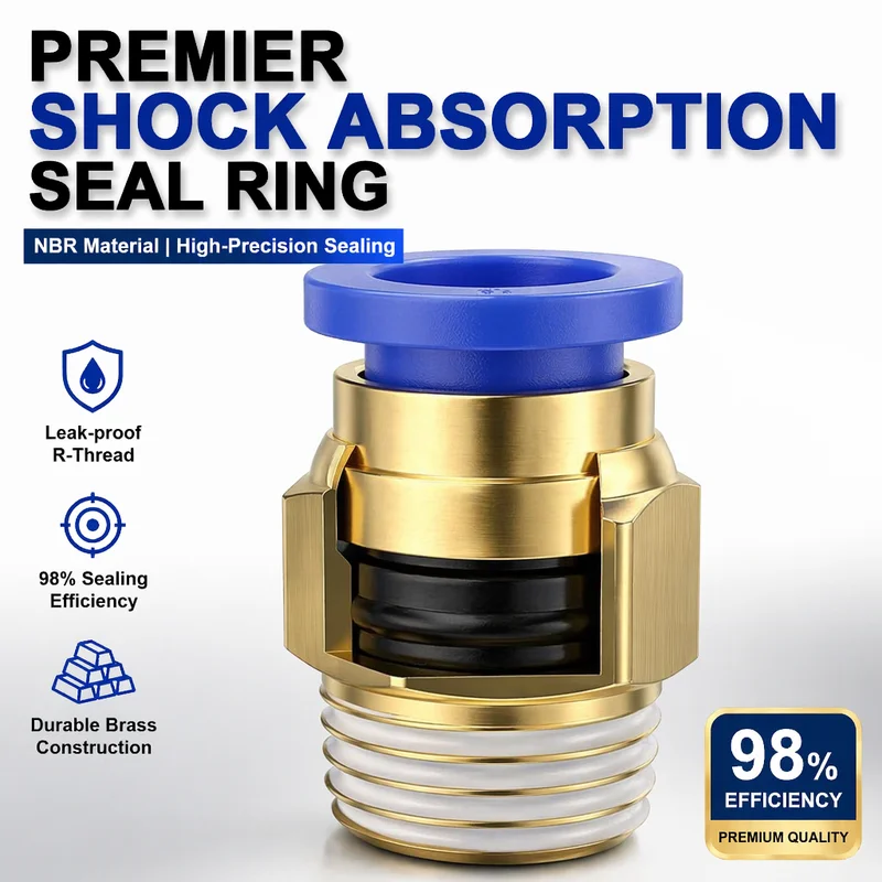PC Pneumatic Fitting Air Quick Connecors Fitttings PC 4/6/8/10mm Thread 1/8