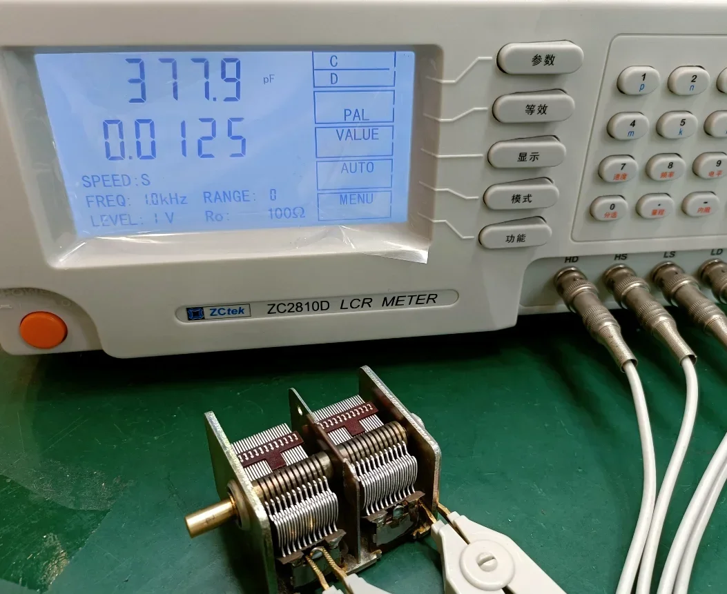 Cb-2-365 Air Medium Dual Variable Capacitor Mineral Radio Electronic DIY