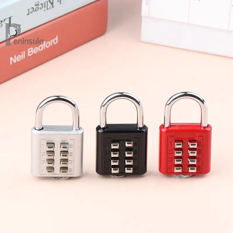 8 Digits Password Code Combination Padlock Zinc Alloy Suitcase For Luggage Travel Smart Lock Keyed Anti-thieft