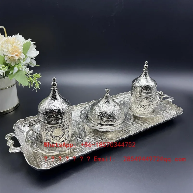 Turkey Imported Tulip Silver Classic Court Exquisite European Niche Coffee Cup