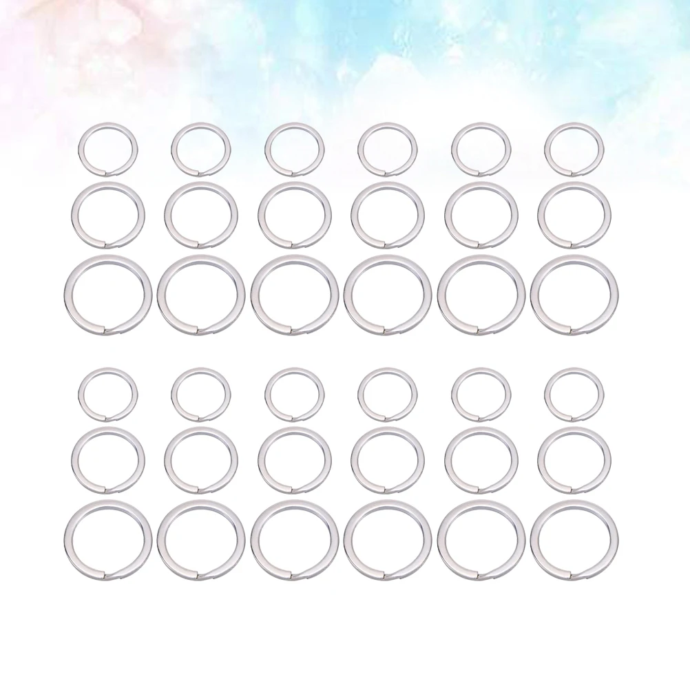 

150 PCS Key Chain Round Ring Plated Nickel High Quality Split Silver Keychain Connector