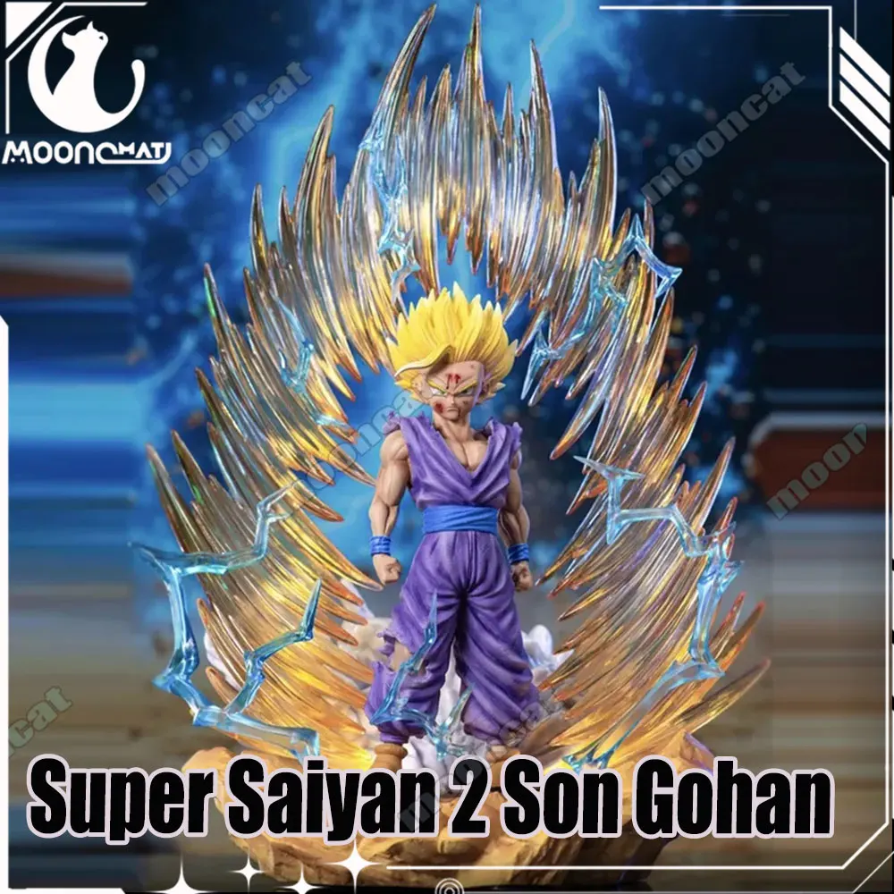 

Dragon Ball Son Gohan, аниме-фигурки, Super Saiyan 2, фигурка Гохана, светящаяся статуя, сменная голова, ручная модель, подарок на день рождения, игрушки