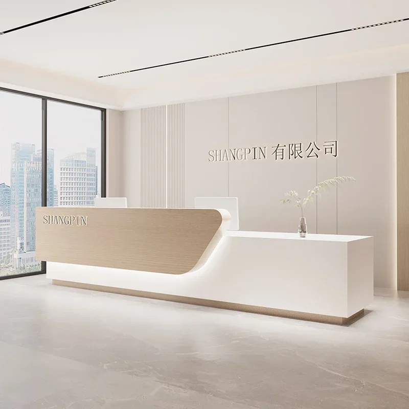 

Modern Luxury Furniture Salon Reception Desk Beauty Institute Counter Grocery Store Shop Service Cafe Supermarket Table Spa Help