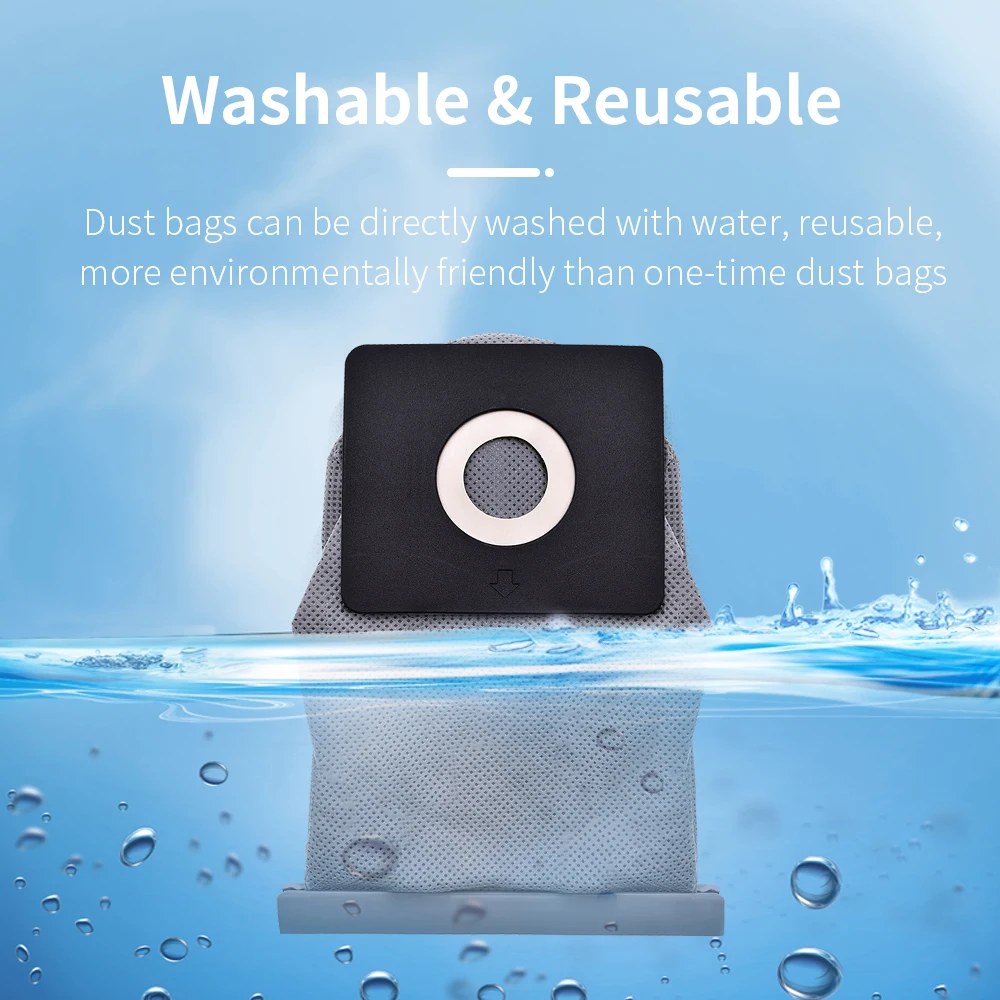 ล้างทำความสะอาดได้ Universal ผ้าฝุ่นใช้งานร่วมกับ Philips สำหรับ LG สำหรับ Haier สำหรับ Samsung Electrolux เครื่องดูดฝุ่นถุง Reusable