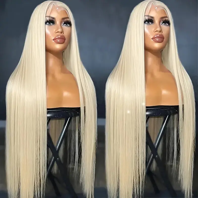 180% Transparent Pre-plucked 13x6 HD Lace Frontal 613 Blonde 20 38 Inch 13x4 Front Human Hair Wig Straight Brazilian For Women