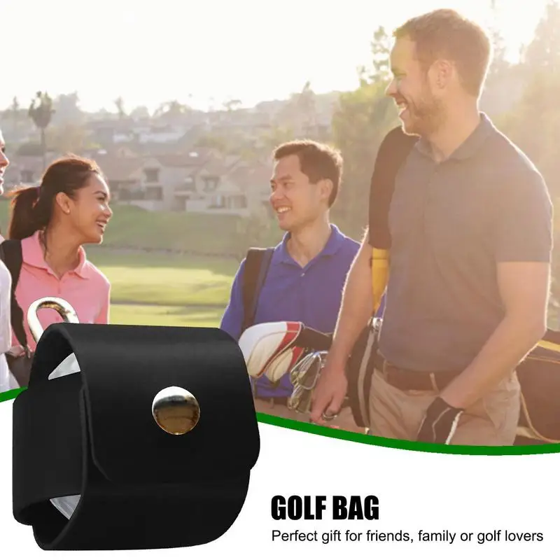 Golf Ball Bag Pouch Cowhide Bag Golf Bag Golf Bag Golf Balls Storage Bag Golf Accessories Case For Golf Training Tournaments