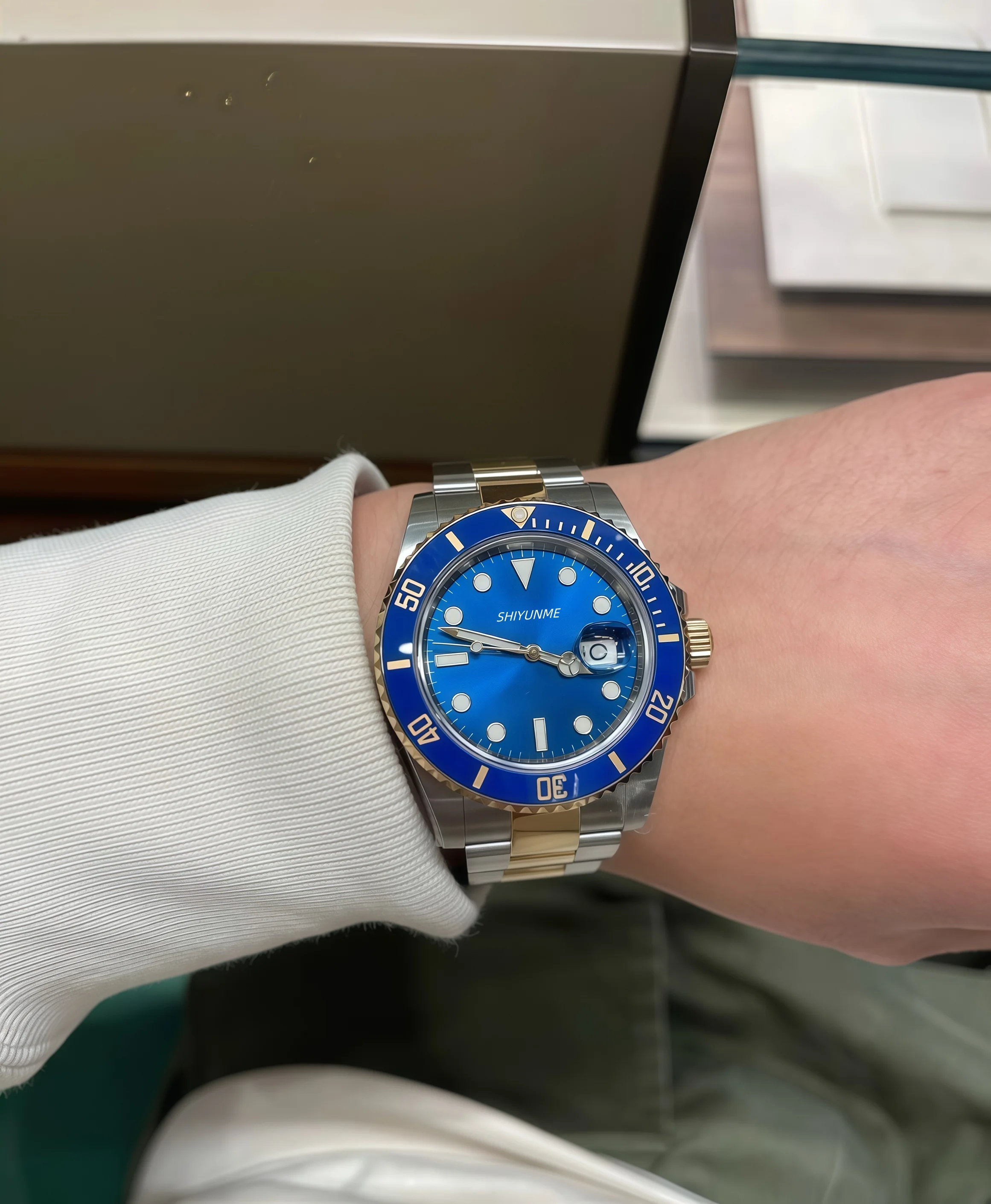 904L Unisex Mechanical Watch Submarine Green/Black Ceramic Steel Best Serial Number Edition Yacht