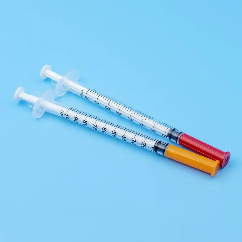 Zhen 31G8mmU40U100 Insulin Syringe 1ml Disposable Needle Syringe Hormone Medical and Aesthetic Syringe