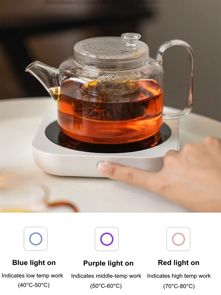 Retro Coffee Cup Warmer Timer High Quality Mug Warmer Plate Cocoa Tea Water Milk Heater Birthday Christmas Gift