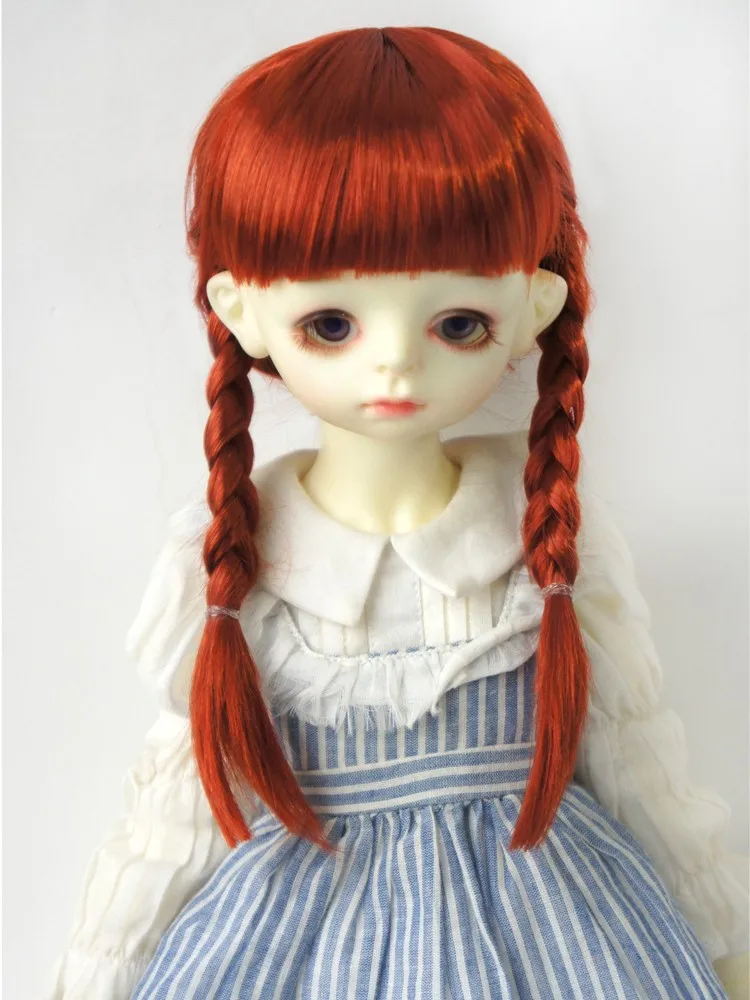 

JD018B 1/8 1/6 1/4 1/3 Twins Braids Pony Synthetic Mohair BJD Wigs OB11 YOSD MSD SD DOD Doll Accessories