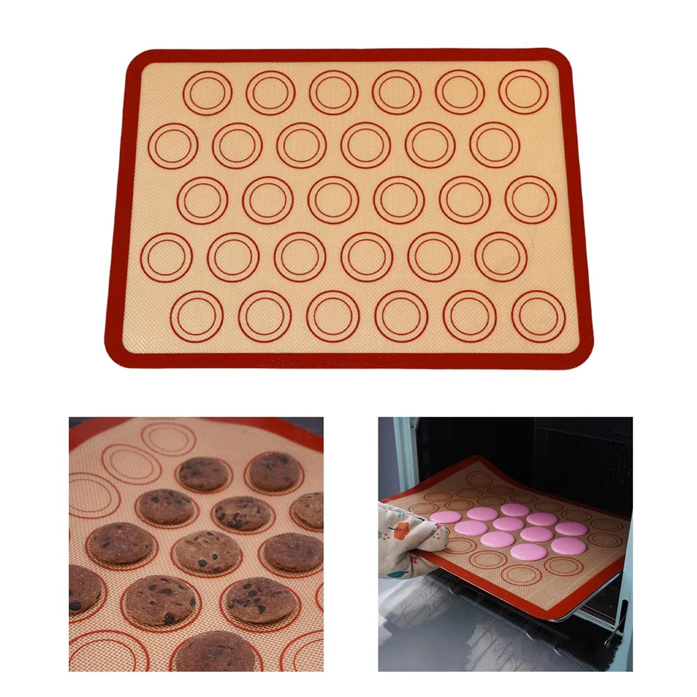 Macaron Silicone Baking Mat Cookie Pad Rolling Dough Mats Baking Gadget Oven Sheet Cake Bakeware Kitchen Tools