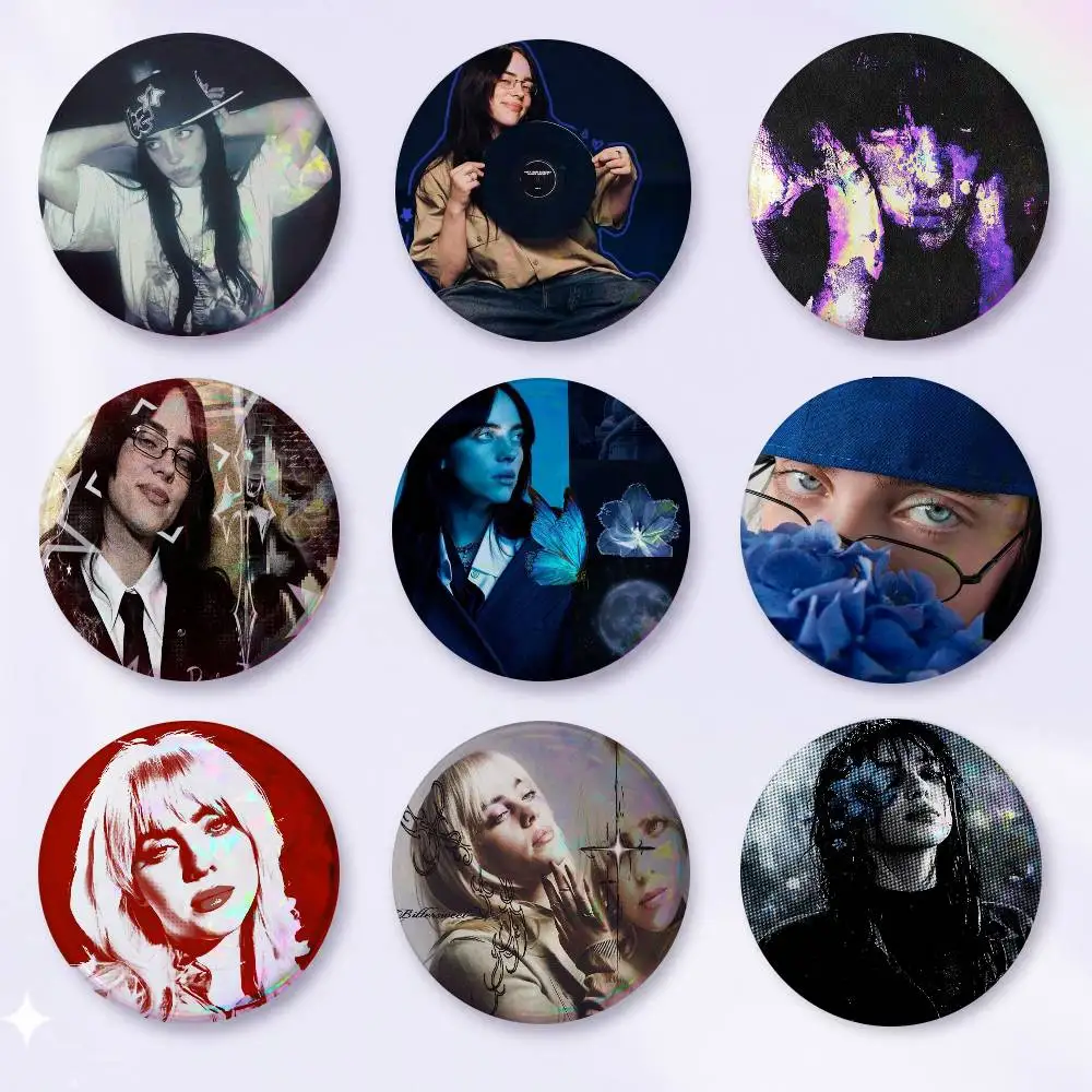 A-B-illie-E-S Art Badges Button Round Creative Pin Brooch Badge Bag Decor Accessories Fans Collect Friends Gifts