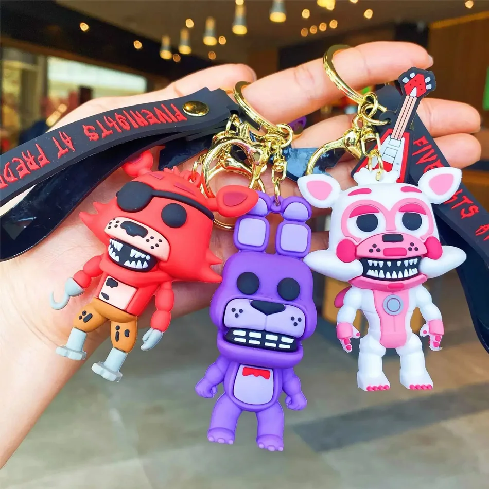 جديد 7 سنتيمتر FNAF فريدي سلاسل المفاتيح لعبة الحيوانات المحشوة الدب الأرنب لعبة Fnaf ألعاب من القطيفة عيد الميلاد عيد الميلاد للأطفال لعبة هدية #2