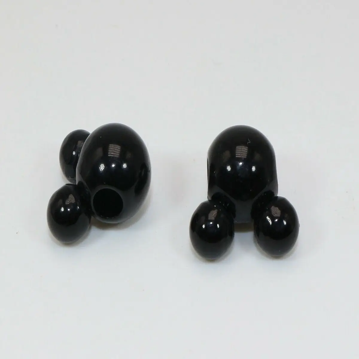 DIY Black Red Color Acrylic Mouse Face Charm Beads