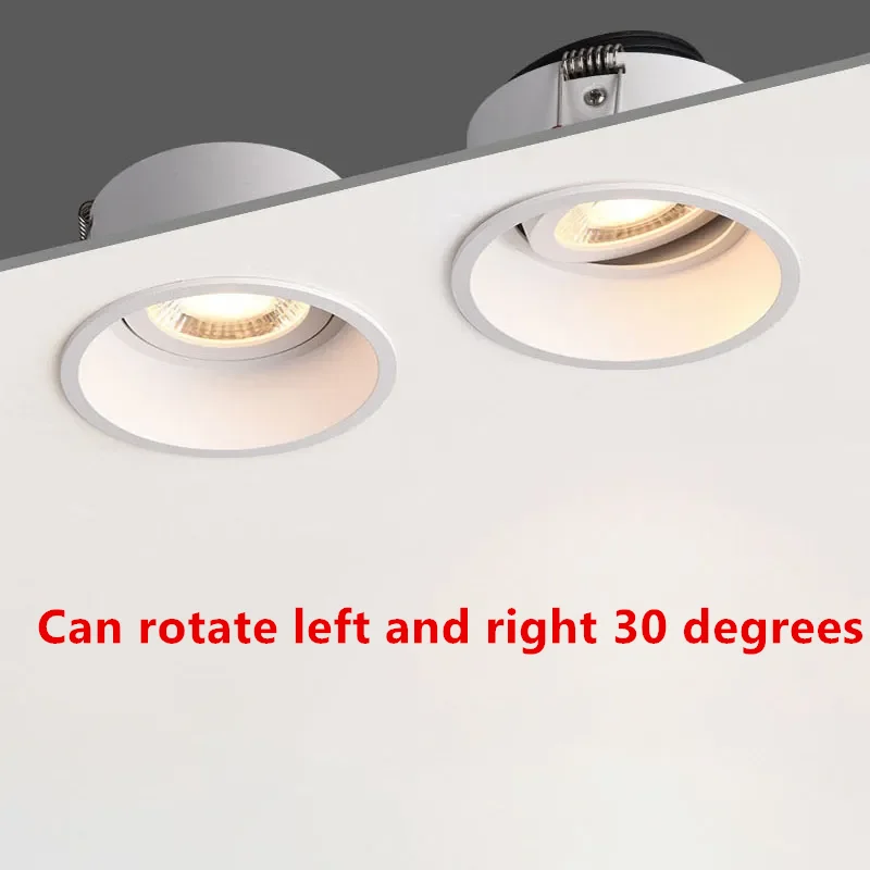 CRI 98 OSRAM Chip Anti Glare LED Downlight 7W9W12W15W18W20W24W  AC90-260V Dimmable COB Ceiling Lamp Spot Lights For Home Use