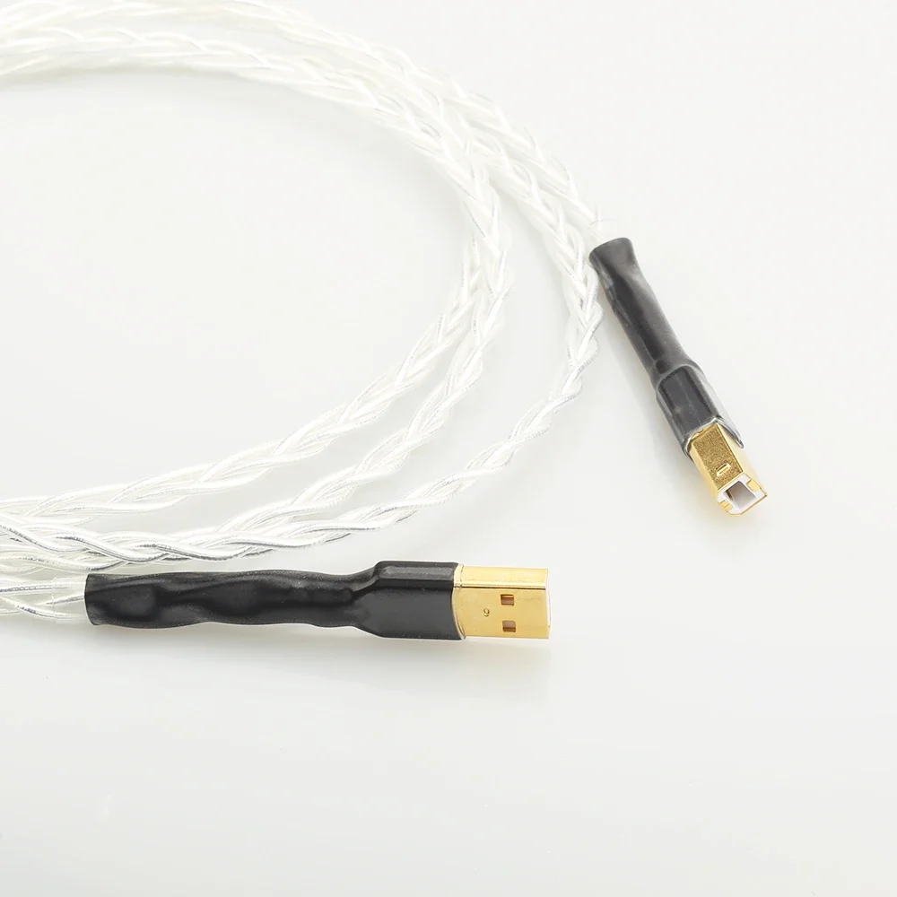 

USB Audio Cable Hi-End Interconnect USB Cable with A To B Plated Gold Connection
