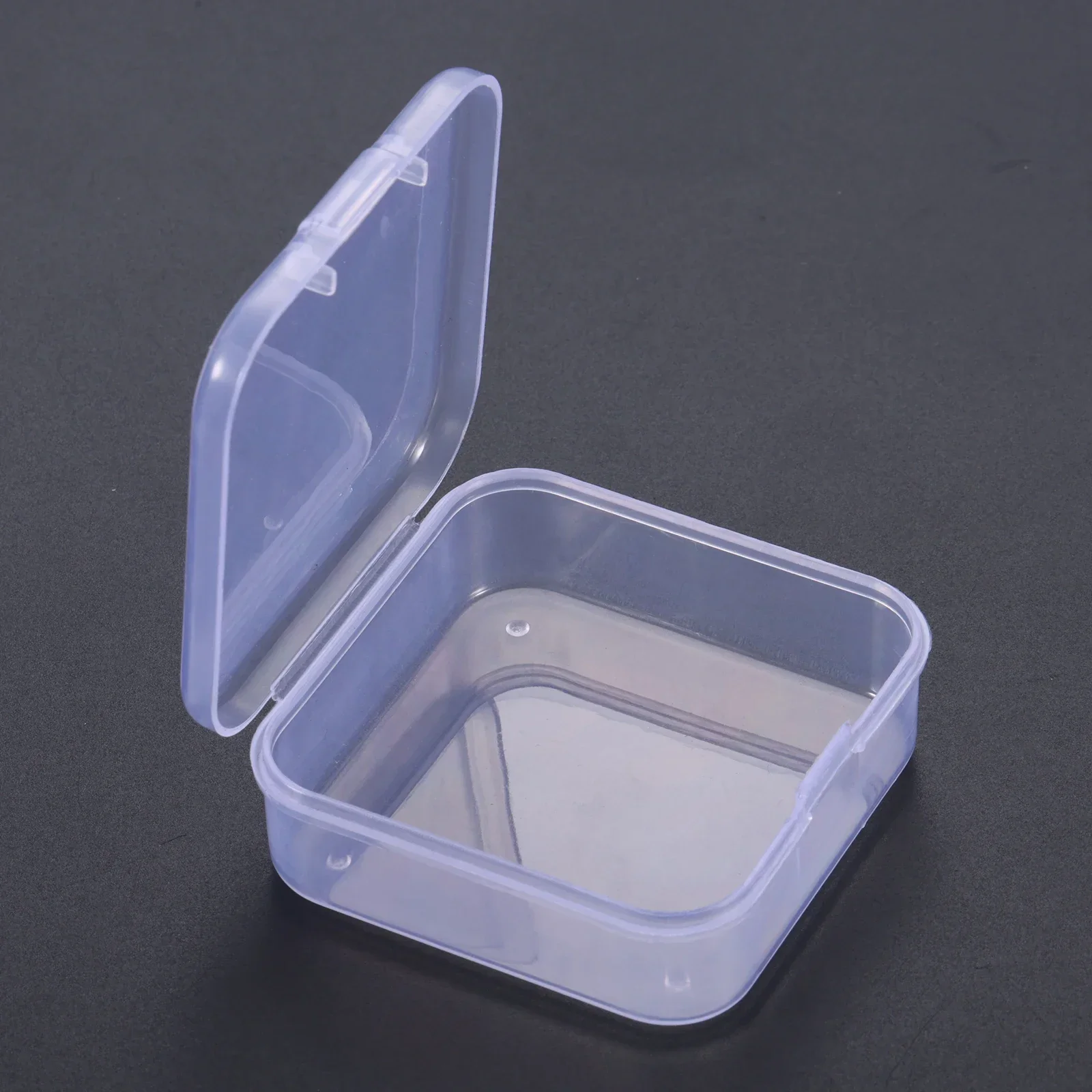 5Pcs Plastic Square 1Grid Transparent Mini Storage Box Earring Ring Jewelry Beads Kit Packing Case Container Display Accessories