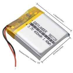 582728 3.7V 400mAh litowo-jonowy akumulator polimerowy do Q50 G700S K92 G36 Y3 inteligentne zegarki dziecięce 582828 mp3