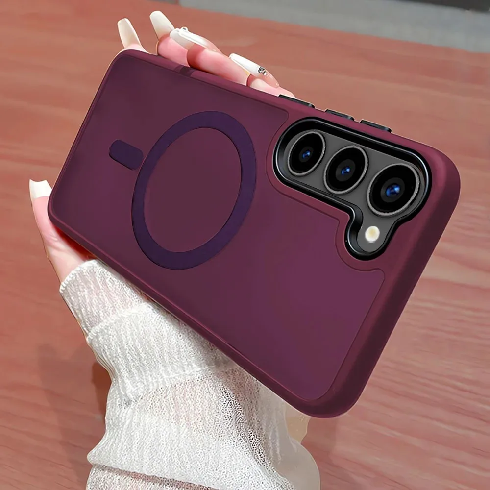Luxuriöse, magnetische, durchscheinende Handyhülle für Samsung Galaxy S26 S25 S24 Ultra Plus mit MagSafe, kabellosem Laden und stoßfester Schutzhülle – Detail 4