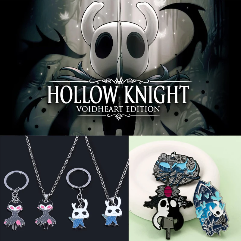 أنيمي لعبة البضائع الجوف فارس بروش قلادة شاحب الملك الشكل المختنق مجوهرات هدية الفولاذ المقاوم للصدأ سلسلة قلادة لعبة