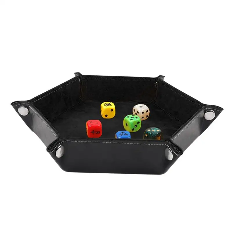 Foldable Dice Tray Storage Box Folding Dice Rolling Mat Dice Mat Velvet Dice Board Rolling Tray Dice Storage For Tabletop Board