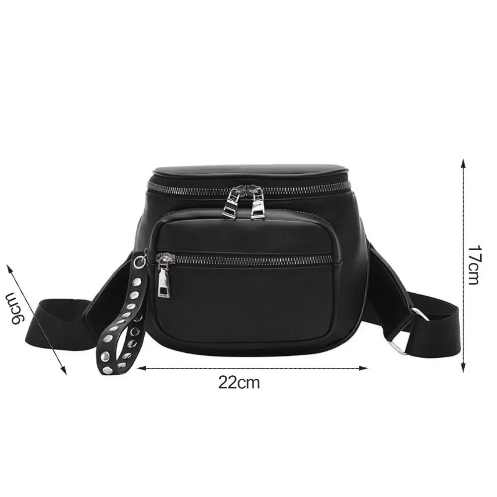 Bolso cruzado de hombro para mujer, bolsa de pecho de PU, bolso de cintura de bolsillo impermeable, bolso de pecho informal de moda, bolsos de