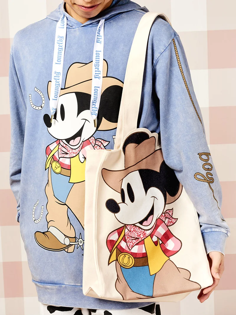 2024 new genuine Disney capacity Mickey cowboy bag backpack canvas bag Minnie tote bag crossbody bag backpack