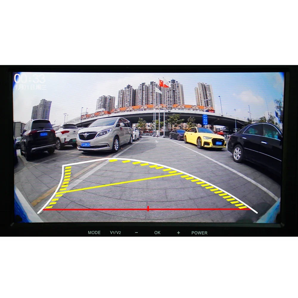 Car Intelligent Dynamic Trajectory Moving Guide Parking Line Rear View Reverse Backup Tracks Camera For Android DVD Monitor