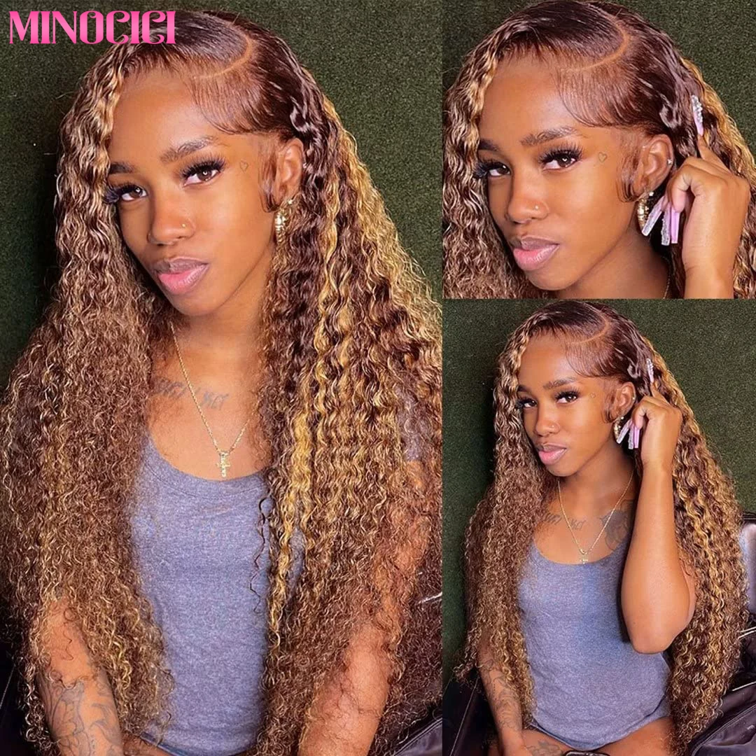 

427 Выделите парики из человеческих волос Глубокая волна 13X6 Hd Парик фронтальной части шнурка 100% человеческие волосы 250 Плотность Бразильские волосы для чернокожих женщин 38 дюймов