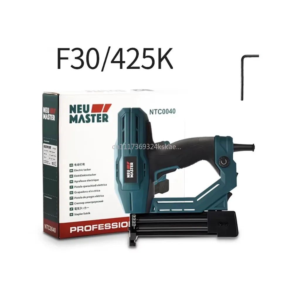 AC 220V Woodworking Electric Nailer Stapler F30  425K Dual-Purpose Household Nail Gun Furniture Staple Gun Carpentry Power Tools