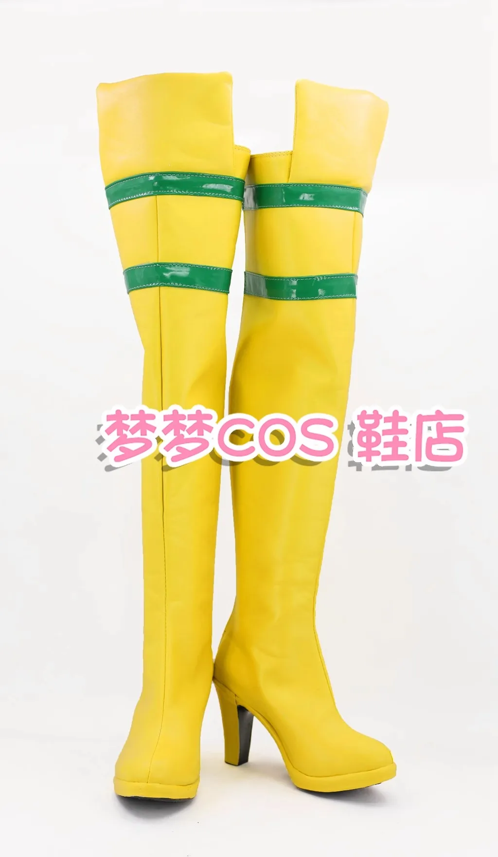 Anime X-MAN Anna Marie Rogue Cosplay Costume Shoes Yellow Handmade Boots