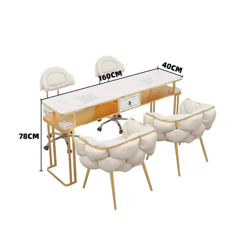 Manicure Desk Table White Professional Modern Service Nailtech Desk Receptionist Exquisite Table Onglerie Salon Furniture CY50ZJ