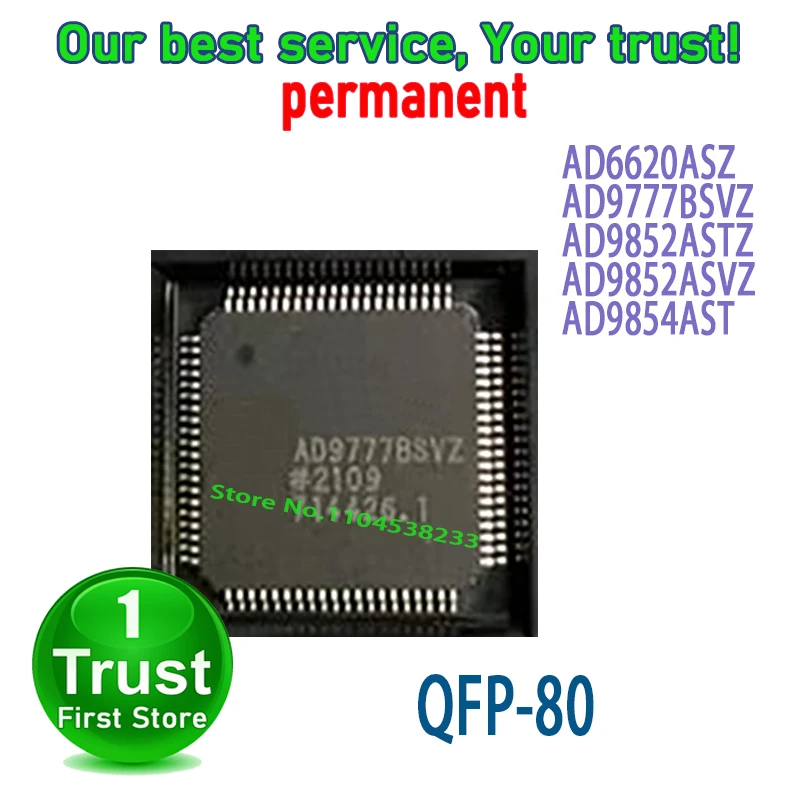1PCS~5PCS/LOT AD6620ASZ AD9777BSVZ AD9852ASTZ AD9852ASVZ AD9854AST QFP80 NEW and Original in Stock
