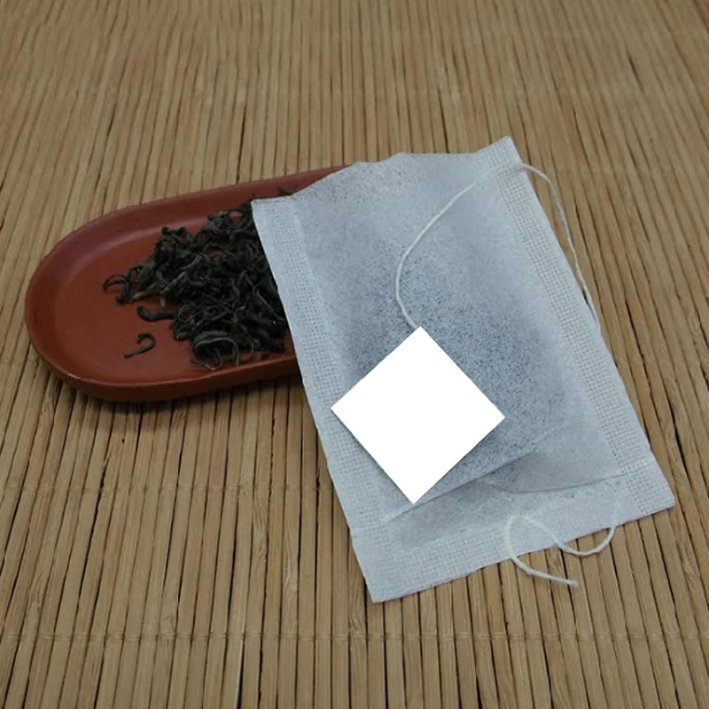 

New Heat Seal Filter Paper Empty Tea Bag For Herb Loose Teabags With White Tag 100pcs/Lot