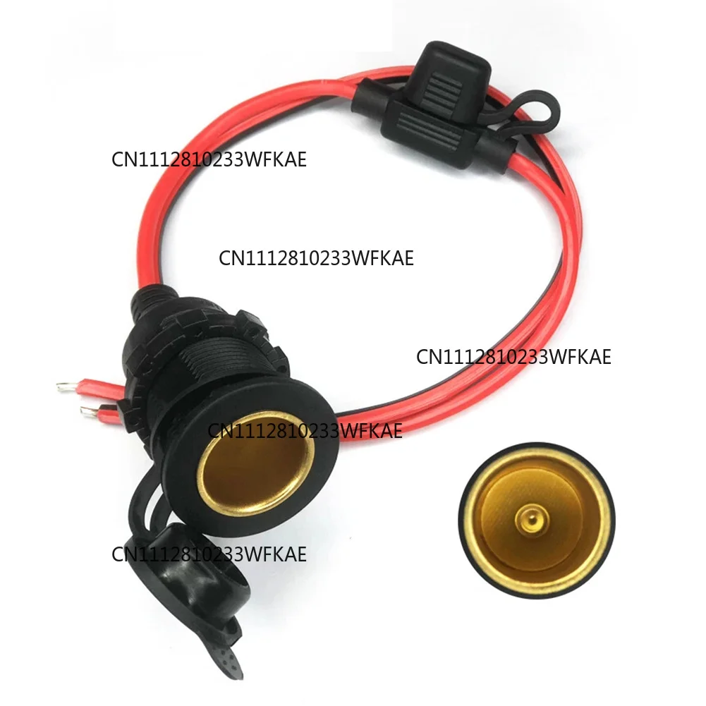 Car Cigarette Lighter Power Socket Car Electric Appliance Socket 12V-24V DC Female Extension Cord With 20A Fuse