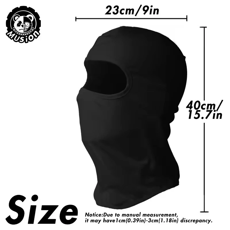 Black Ice Silk Face Neck Cover Lightweight Windproof Full Face Balaclava Perfect for Motorcycle Cycling Fishing Camping Sports image 5