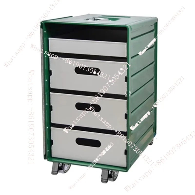Aviation Aircraft Aluminum Trolley Cart With Drawers and Wheels