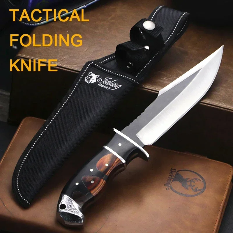 USA Classic Tactical Hunting Straight Knife for outdoor fishing wilderness Adventure survival, jungle EDC tools